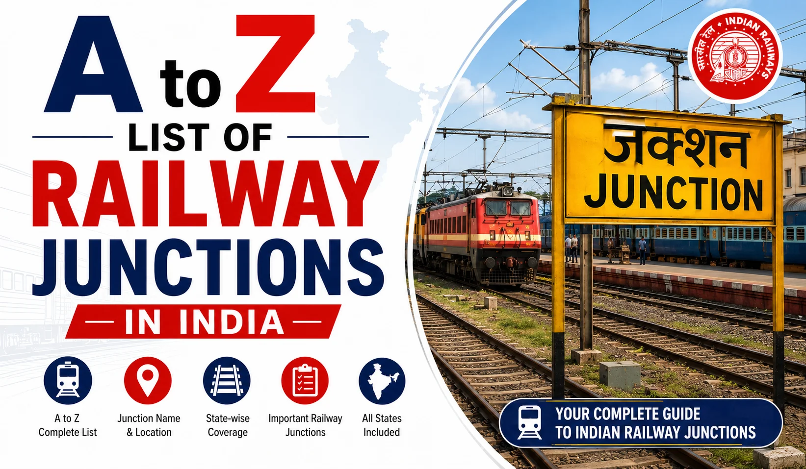 A to Z List of Railway Junctions in India (State-Wise Index & Complete Guide)